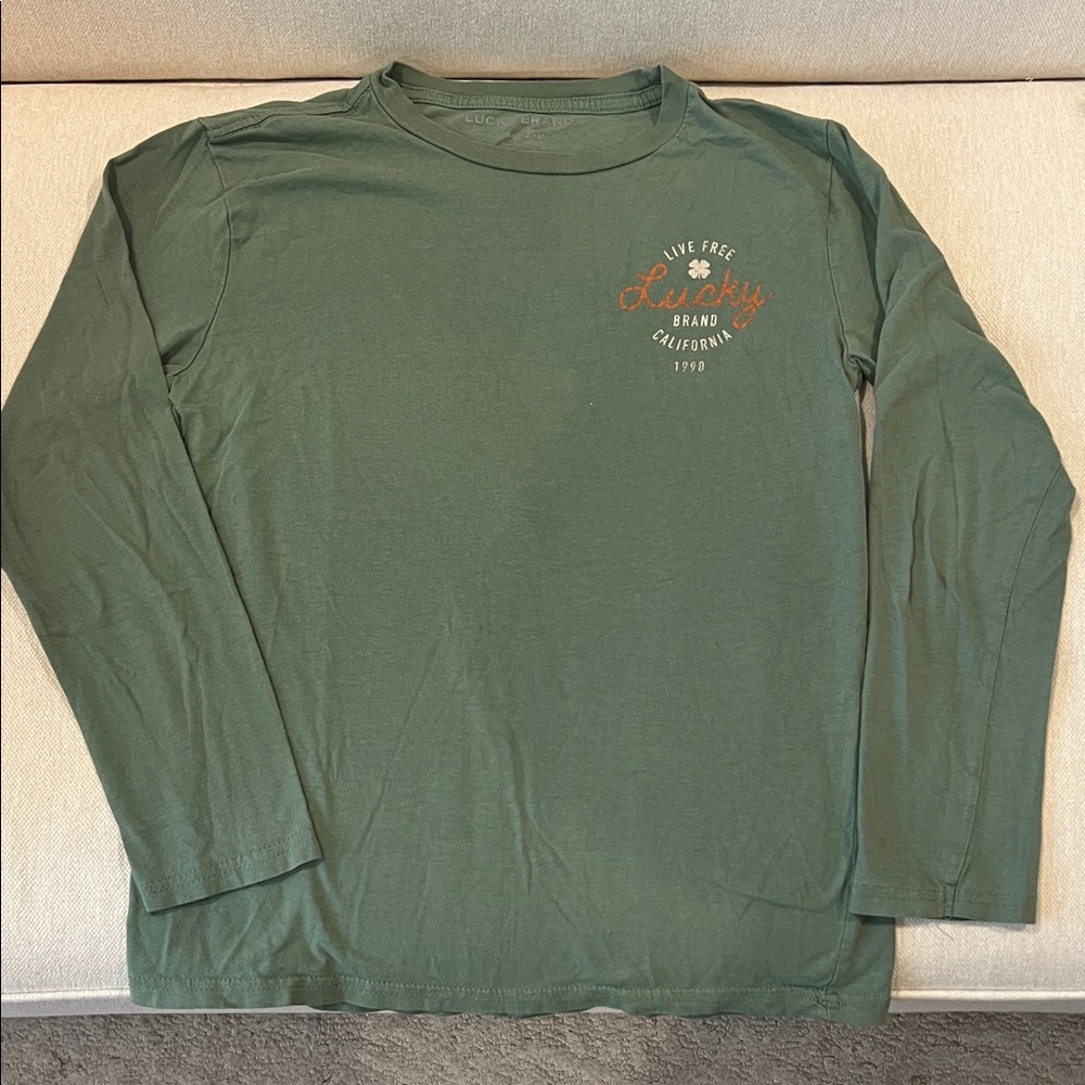 Lucky Brand Olive Long Sleeve Tee